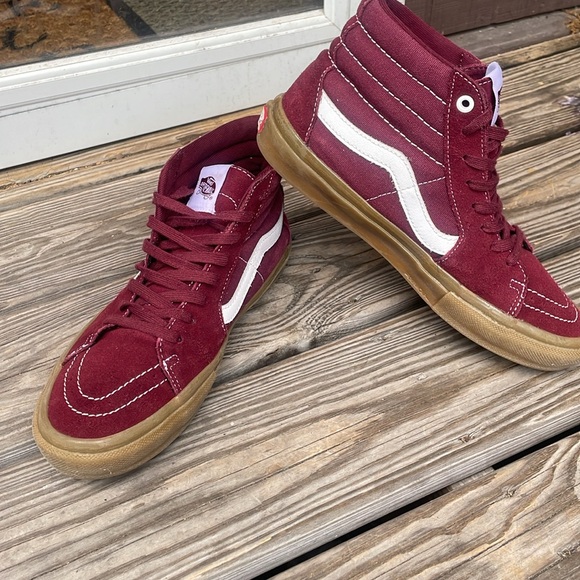 VANS SKATE SK8 HI PORT/GUM SOLE (RETAIL $85) - Picture 3 of 13